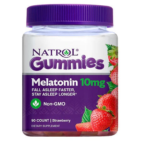 Natrol Melatonin 10 mg Gummies Strawberry 90